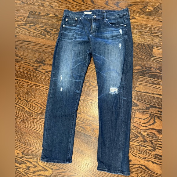 New AG Nolan Relaxed Slim Jeans size 31. Anthropologie. Dark wash. Ankle length - Picture 2 of 13